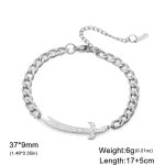 Zulfiqar Sword Bracelet Symbol of Faith and Strength Muslim Gift Stainless steel