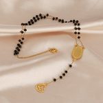 Islamic Rosary Chain Necklace Stainless Steel Tasbih with Holy Fire Pendant