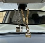 Kaaba Design Car Rearview Mirror Hanging Ornament Islamic Car Decor Pendant