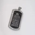 Muslim Islamic Allah AYATUL KURSI stainless steel pendant necklace