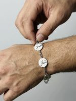 Sabr, Shukr, Tawakal Stainless Steel Bracelet in Silver