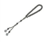 33 beads 8mm Silver Onyx Prayer Beads Islamic Tasbih Turkey Jewellery