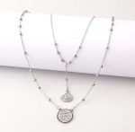 Silver Plated Allah and Ayatul Kursi Pendant Necklace