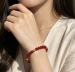 Red Crystal & Gold-Tone Jewelry Set Beaded Necklace - Image 3